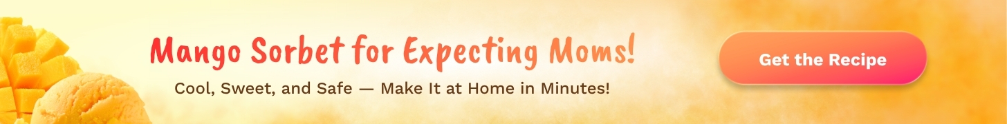 Advertisement: Mango Sorbet for Expecting Moms – a cool, sweet, pregnancy-safe treat.