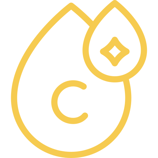 Vitamin C icon for pregnant moms – supports skin health and healing in mango sorbet dessert.